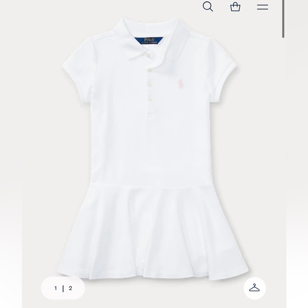 3T White polo Ralph Lauren jersey dress